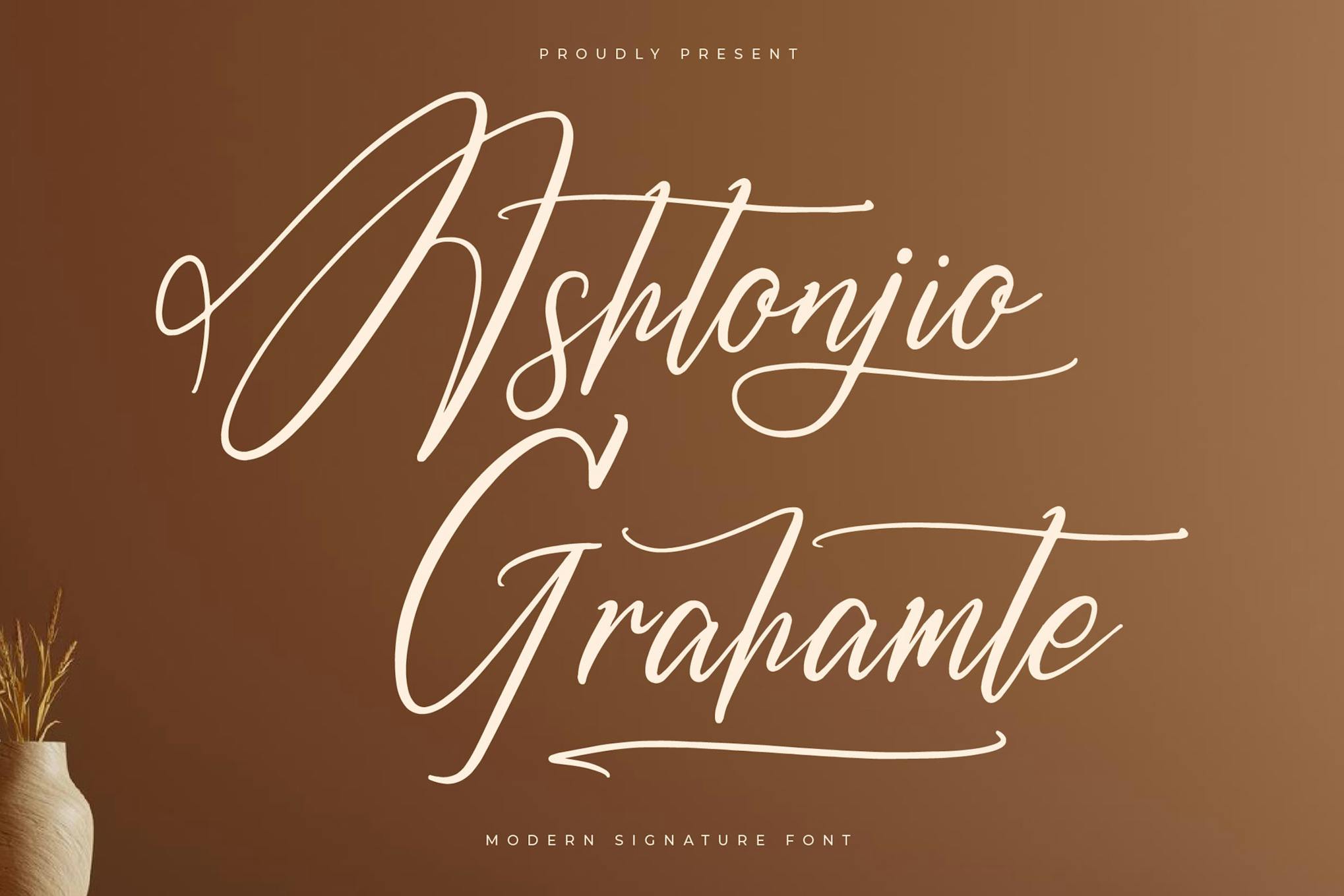 Ashtonjio Grahamte Modern Signature Font