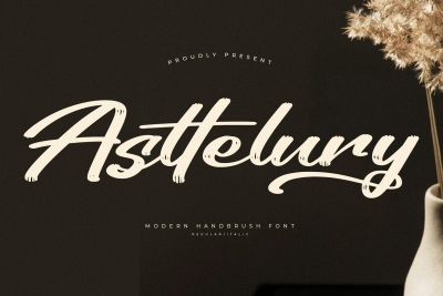Asttelury Modern Handbrush Font