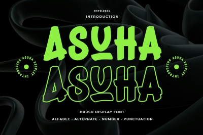 ASUHA - Brush Display Font