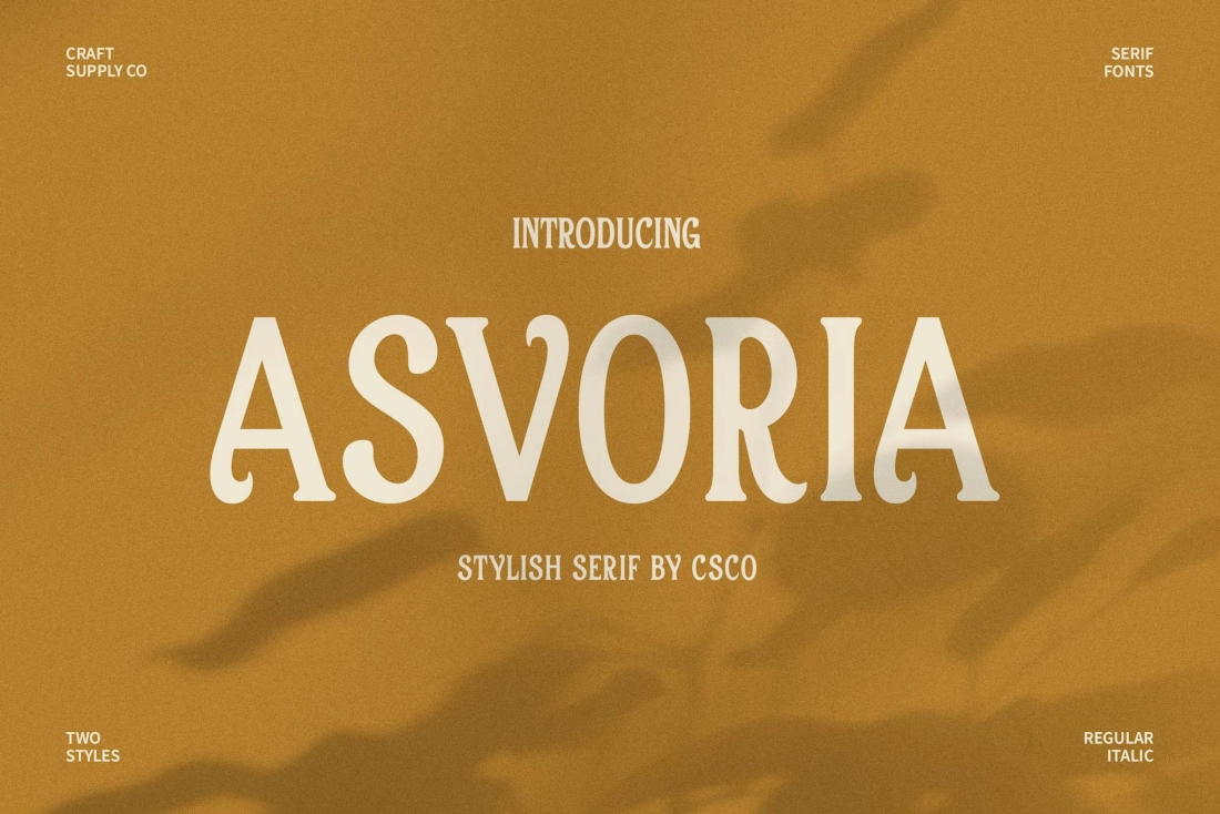 Asvoria – Stylish Serif