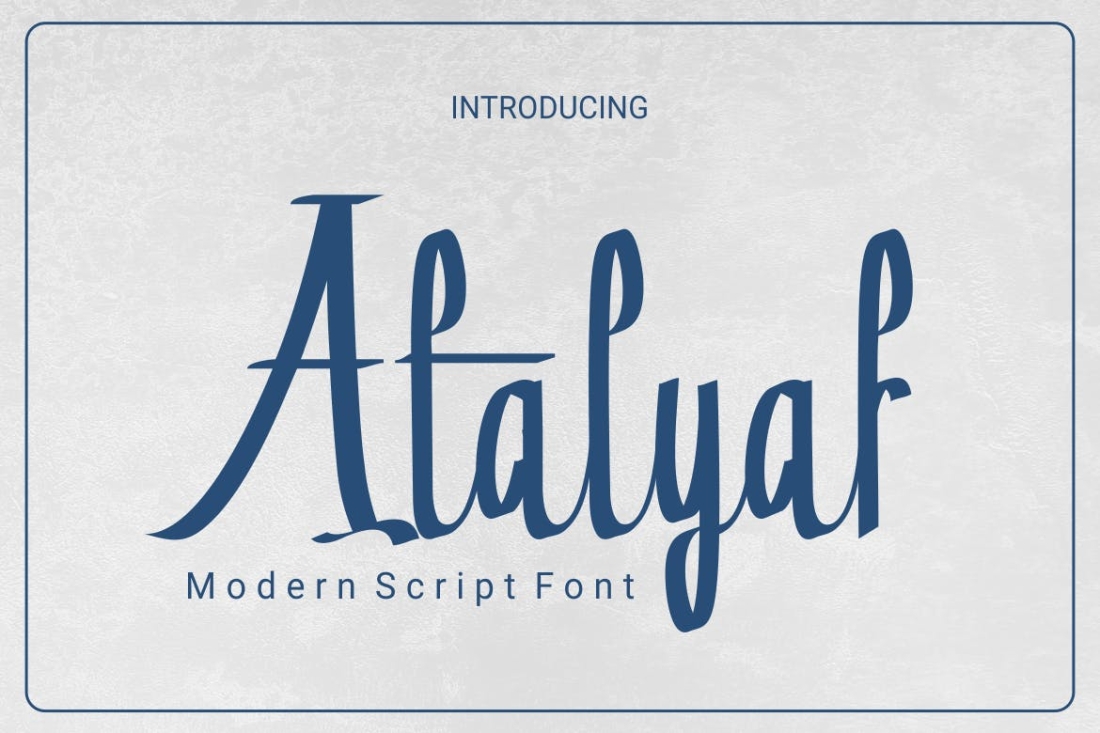 Atalyaf - Modern Script Font