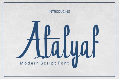 Atalyaf - Modern Script Font