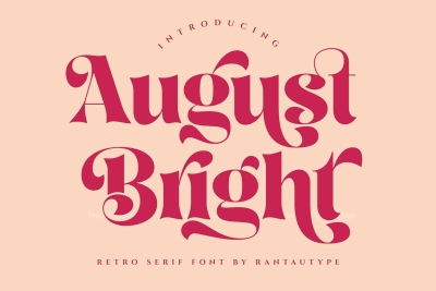 August Bright Retro Serif Font