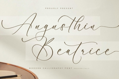 Augusthin Beatrice Modern Calligraphy Font