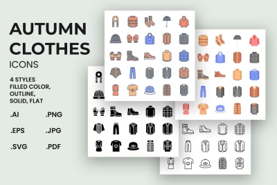 Autumn Clothes Icons
