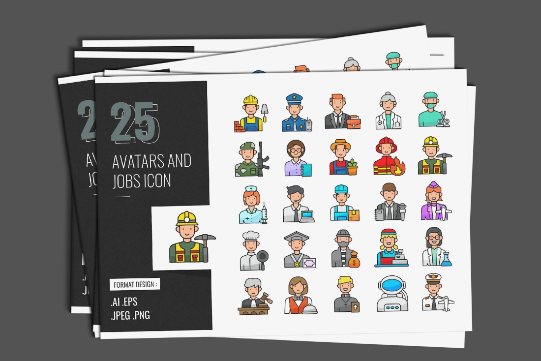 Avatar and Jobs Icon Design