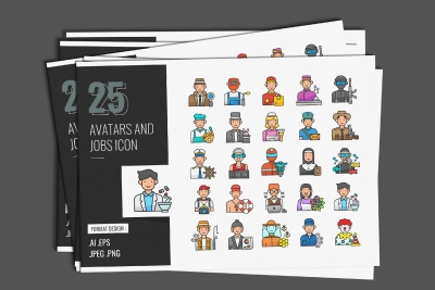 Avatar and Jobs Icon Design Ver. 2
