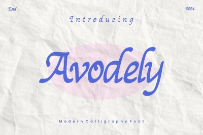 Avodely - Decorative Font