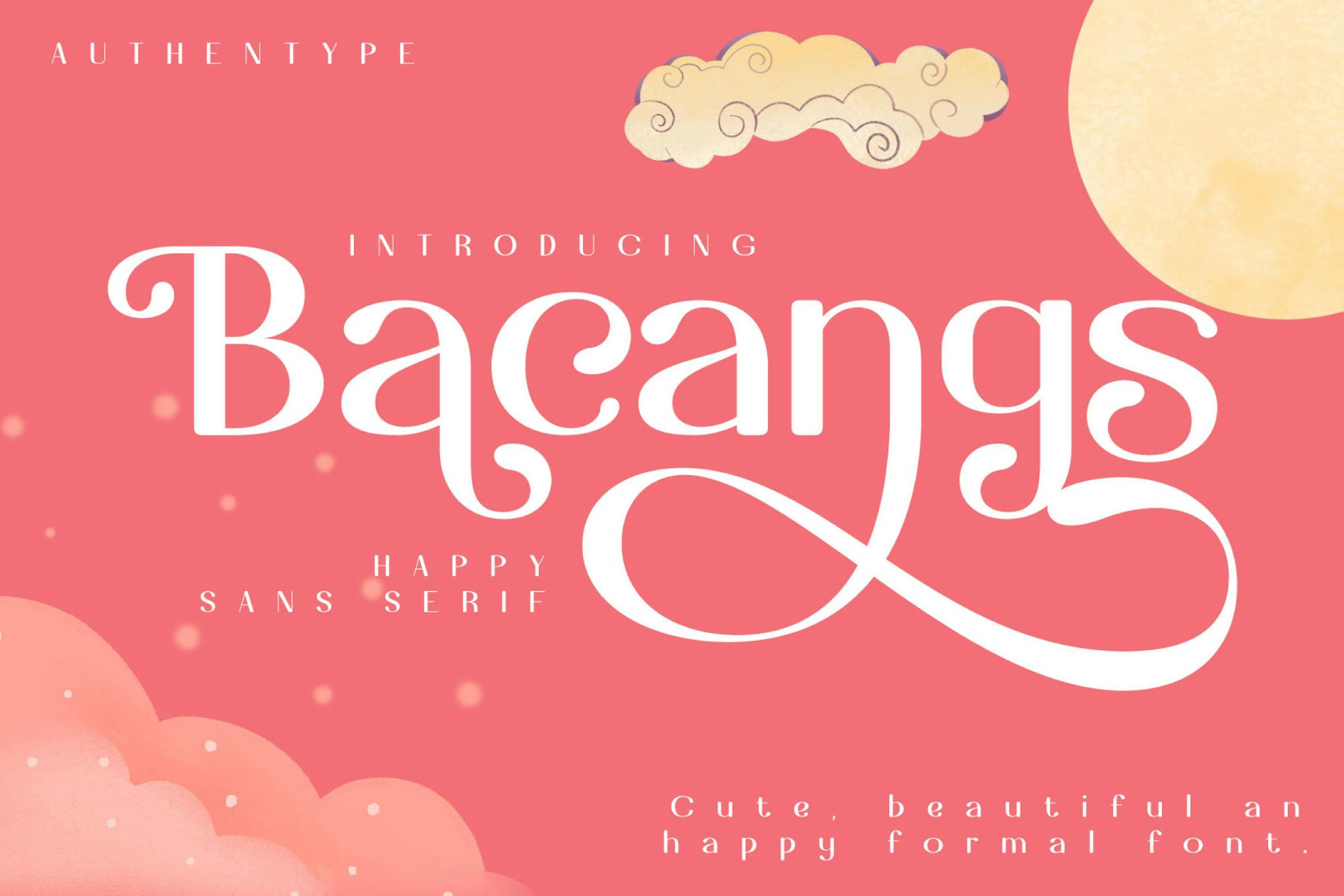 Bacangs Delightful Happy Sans Serif Font