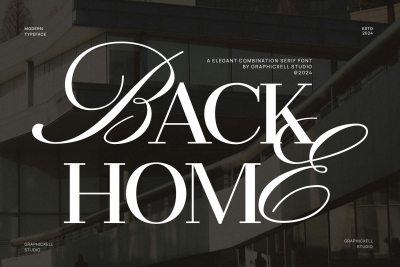 Back Home Serif and Calligraphy Font Typeface