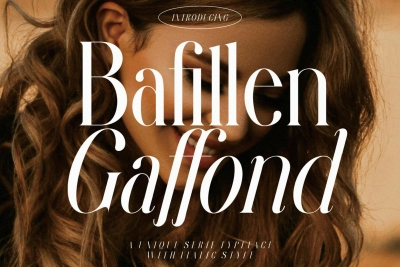 Bafillen Gaffond Unique Serif Typeface