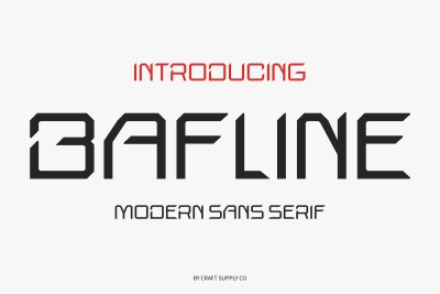 Bafline – Futuristic Sans Serif