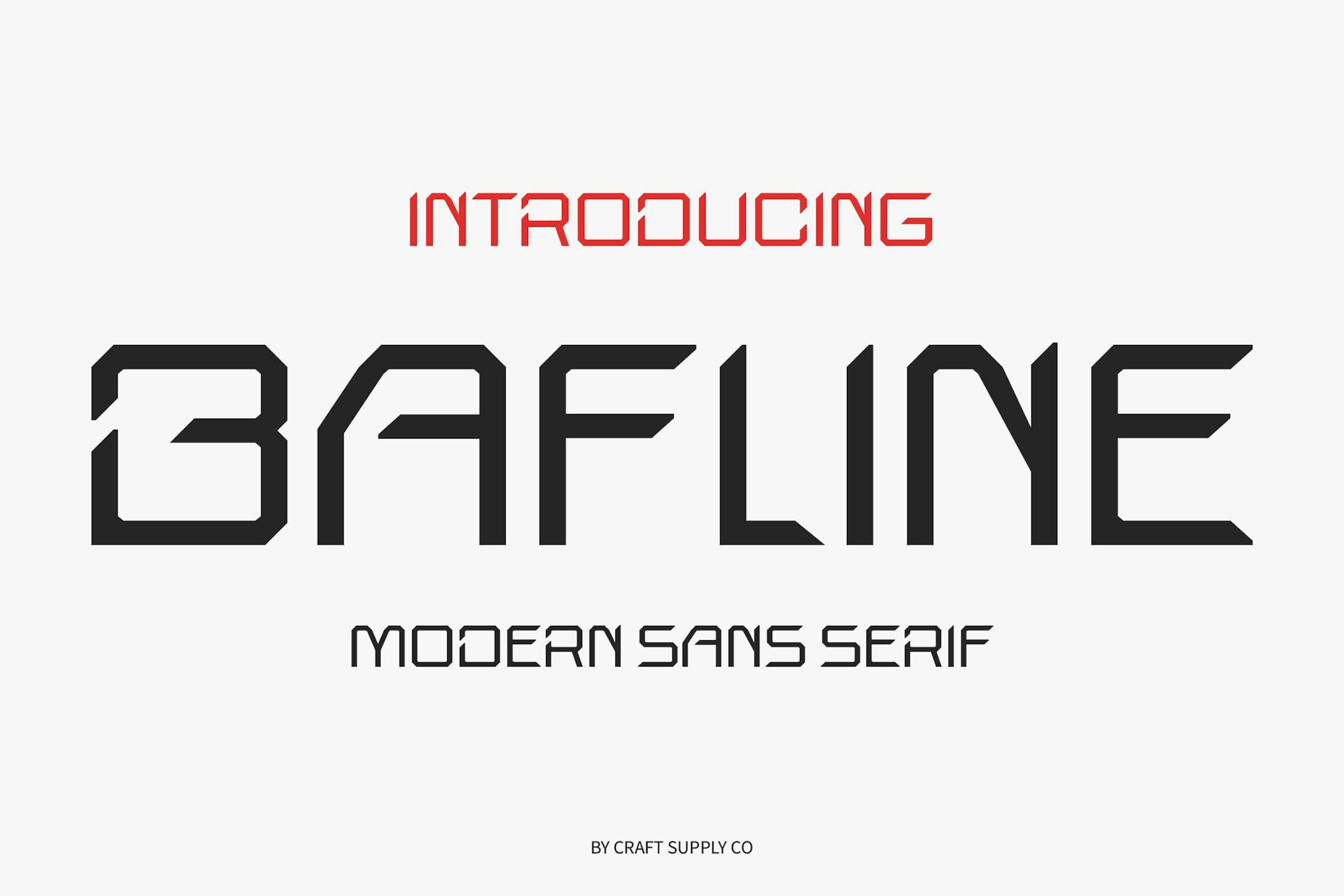Bafline – Futuristic Sans Serif