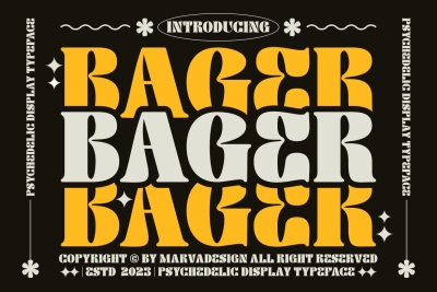 Bager - Psychedelic Display Font