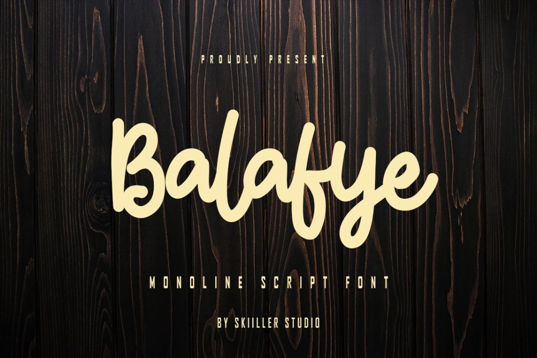 Balafye - monoline script font