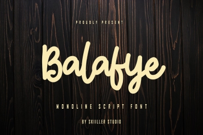 Balafye - monoline script font