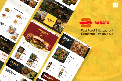 Barata - Fast Food & Burger Elementor Template Kit