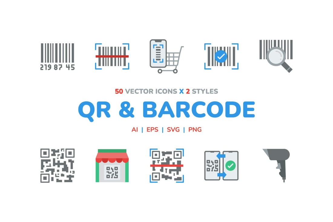 Barcode & QR Icon Pack