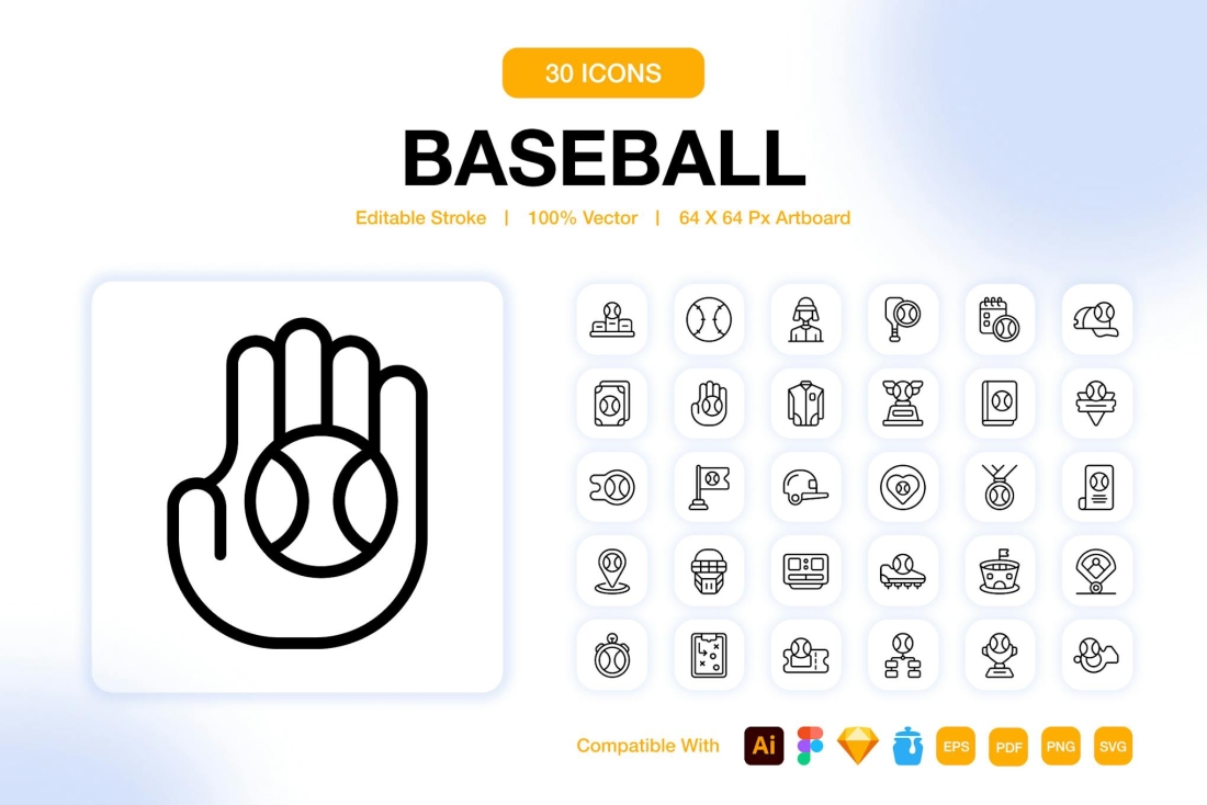 Baseball Icons Pack