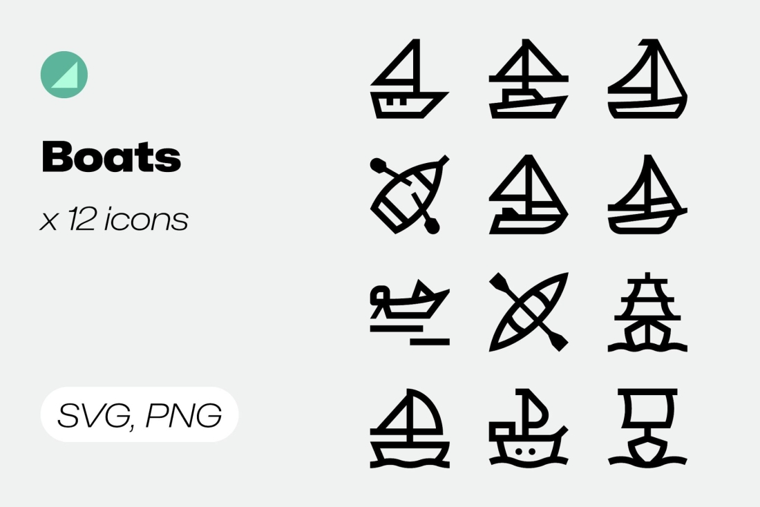 Basicons / Line / Boats Icons