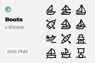 Basicons / Line / Boats Icons