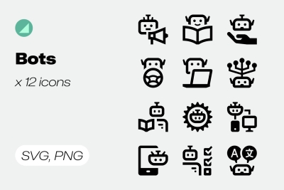 Basicons / Line / Bots Icons