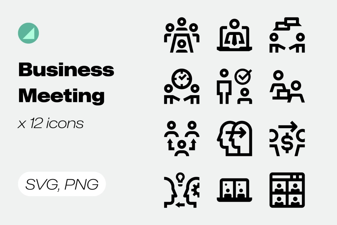 Basicons / Line / Business Meeting Icons