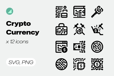 Basicons / Line / Cryptocurrency Icons