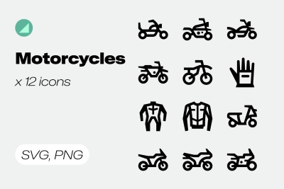 Basicons / Line / Motorcycles Icons