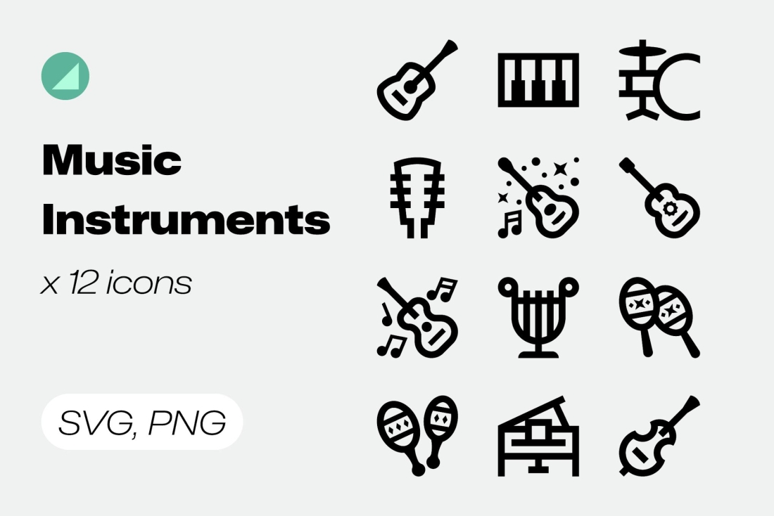 Basicons / Line / Music Instruments Icons