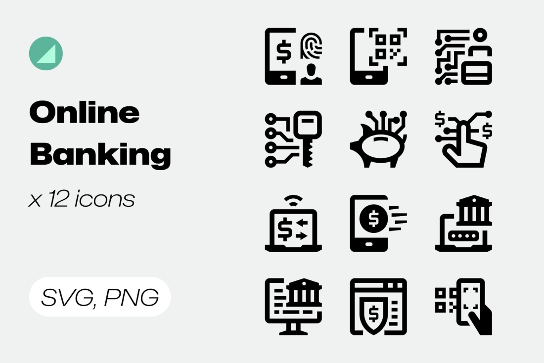 Basicons / Line / Online Banking Icons