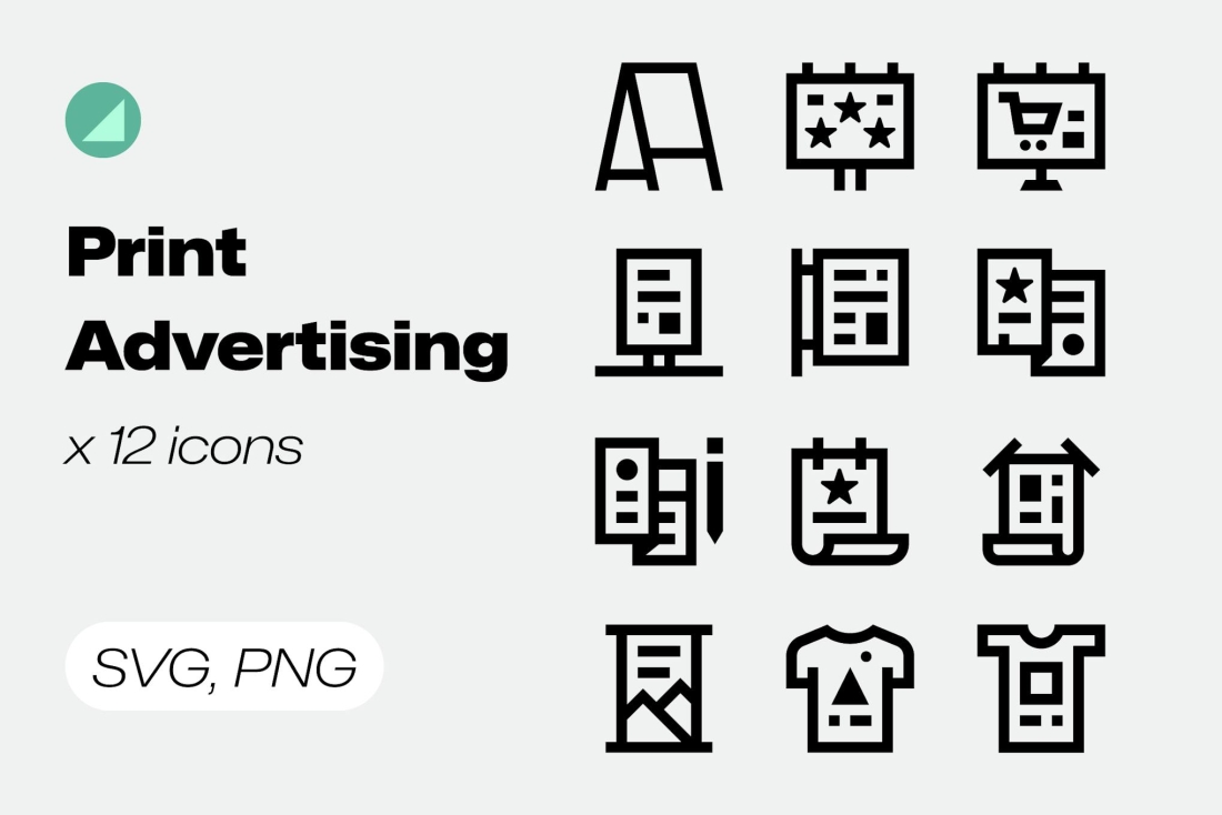 Basicons / Line / Print Advertising Icons