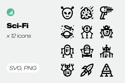 Basicons / Line / Sci-Fi Icons