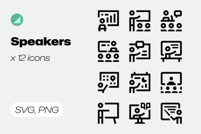Basicons / Line / Speakers Icons