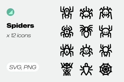 Basicons / Line / Spider Icons
