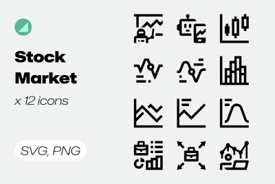 Basicons / Line / Stock Market Icons