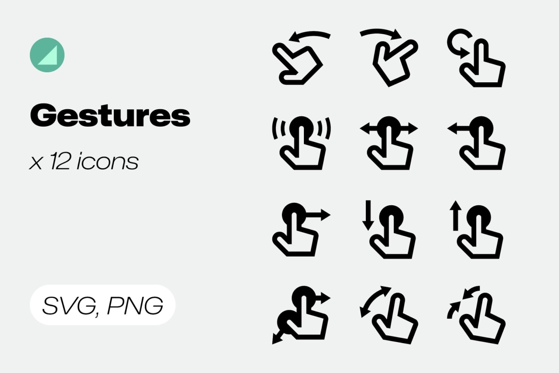 Basicons / Line / UI Gestures Icons