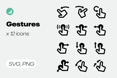 Basicons / Line / UI Gestures Icons
