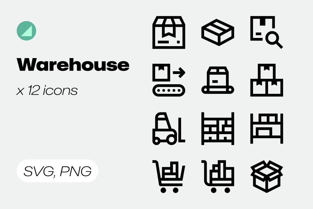 Basicons / Line / Warehouse Icons