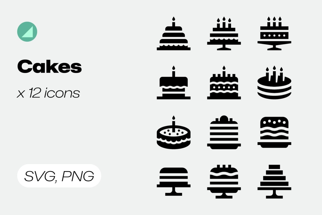 Basicons / Solid / Cakes Icons