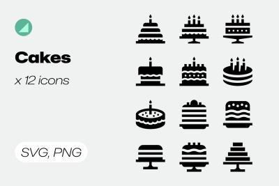 Basicons / Solid / Cakes Icons