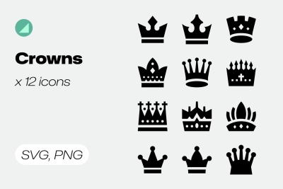 Basicons / Solid / Crown Icons