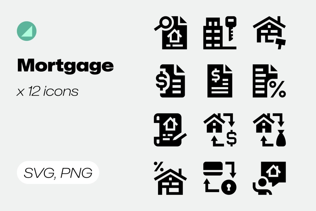 Basicons / Solid / Mortgage Icons