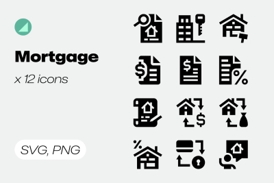 Basicons / Solid / Mortgage Icons