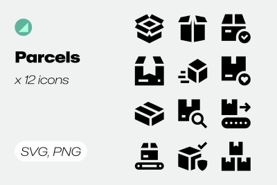 Basicons / Solid / Parcels Icons