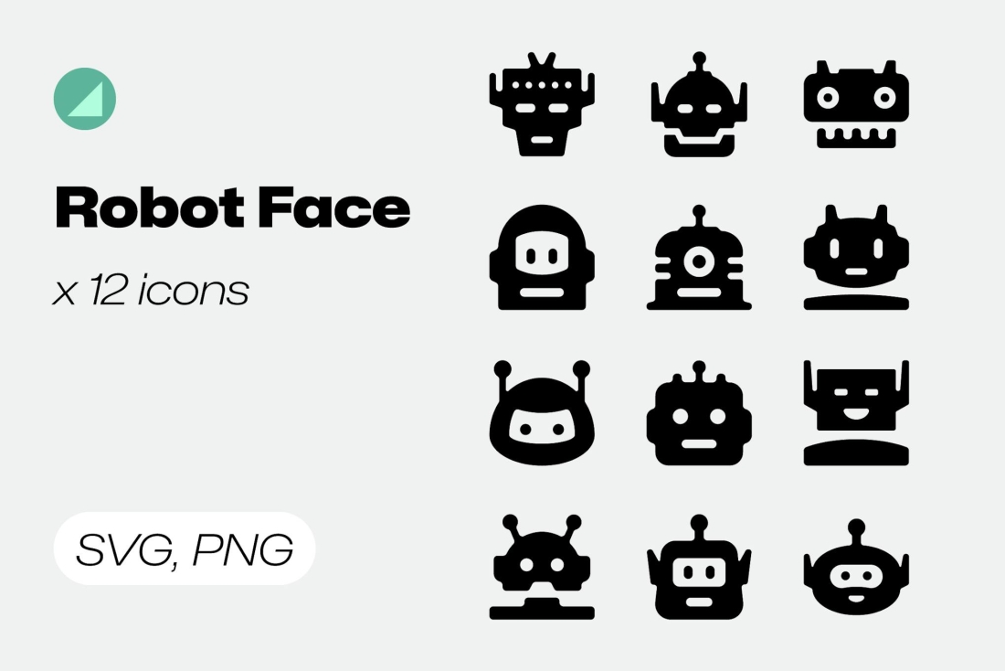 Basicons / Solid / Robot Faces Icons