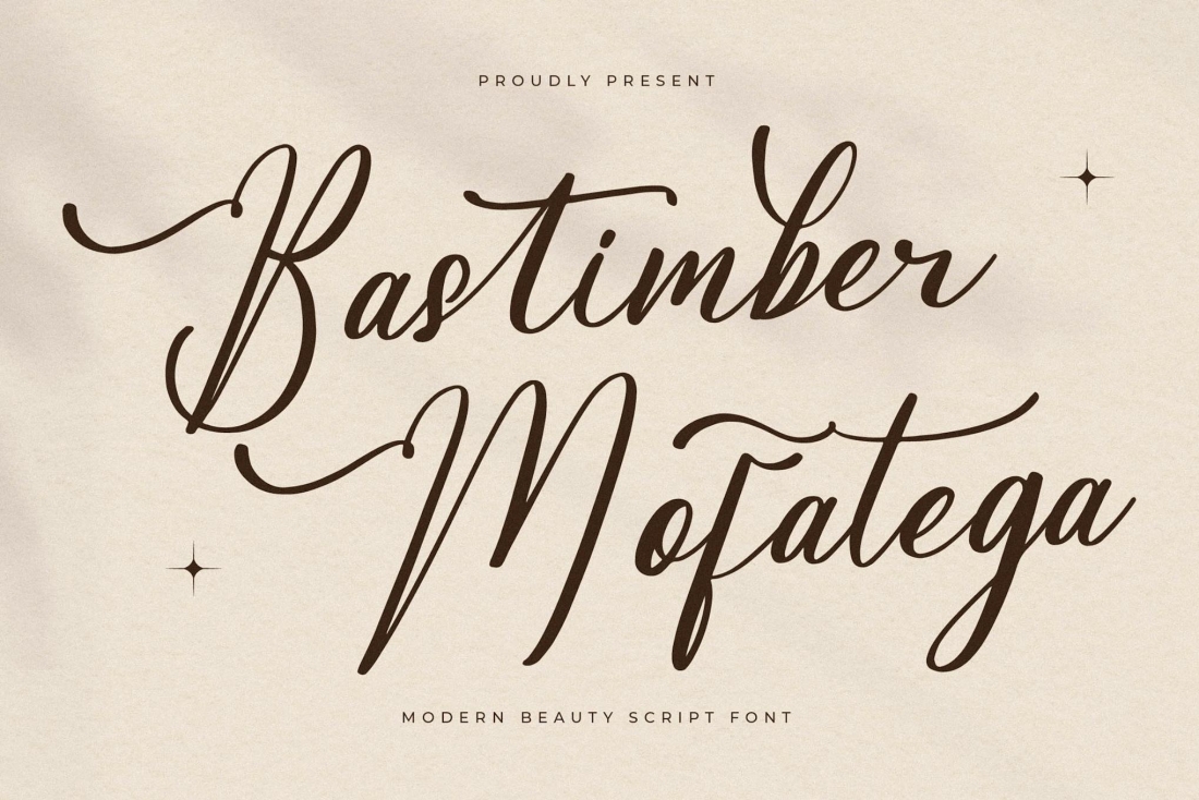 Bastimber Mofatega Modern Script Font