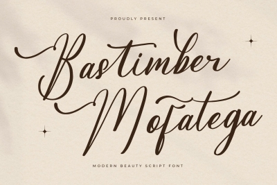 Bastimber Mofatega Modern Script Font
