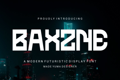 Baxzne | Futuristic Font