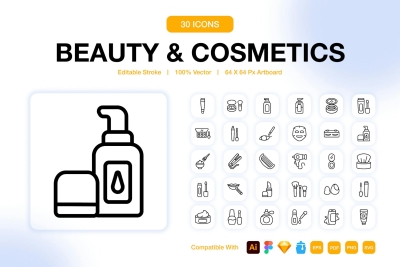 Beauty And Cosmetics Icons